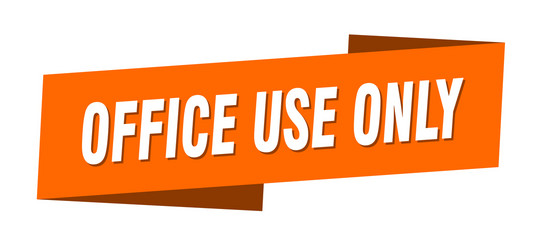 office use only banner template ribbon label sign vector