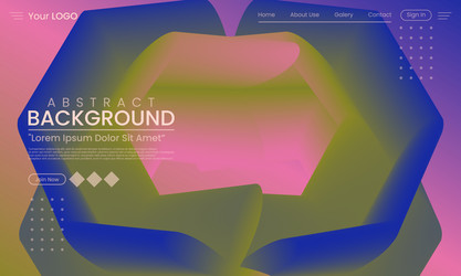 website landing page fluid background image vector image