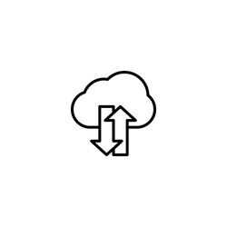 Cloud technology icon vector