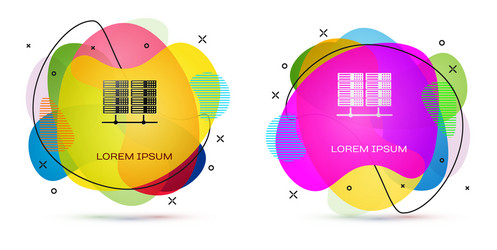 color server data web hosting icon isolated vector image