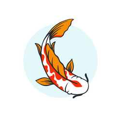 koi fish of logo design Vector Image