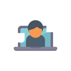 programmer working remotely from home on laptop vector image