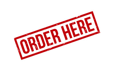 Red order here rubber stamp seal Royalty Free Vector Image