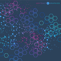 science network pattern connecting lines and dots vector image