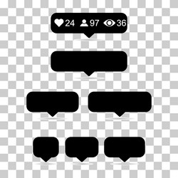 Set of interface buttons web design shadow social vector