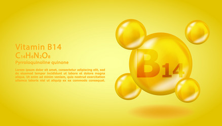 Vitamin b14 pyrroloquinoline quinone molecular Vector Image
