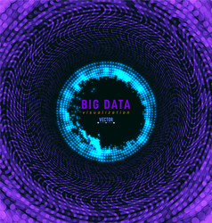 abstract 3d big data visualization tangled vector image
