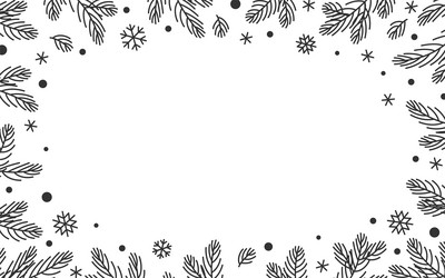 Black And White Christmas Borders