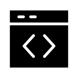 coding icon vector image