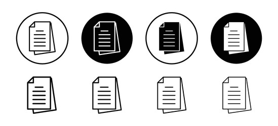 document icon set collection for web vector image