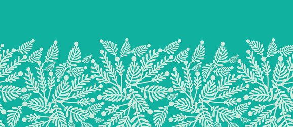 Emerald green plants circle frame seamless Vector Image