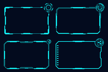 futuristic set hi tech frame element technology vector image