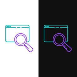 line search in a browser window icon isolated vector image