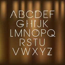 linear font - simple and minimalistic vector image