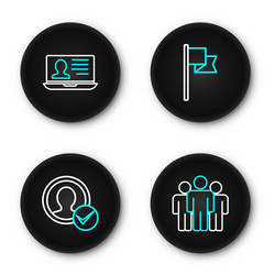 set line users group create account screen vector image