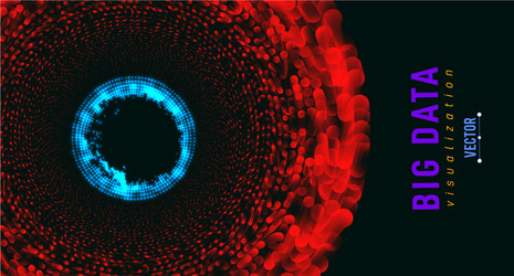 abstract 3d big data visualization tangled vector image