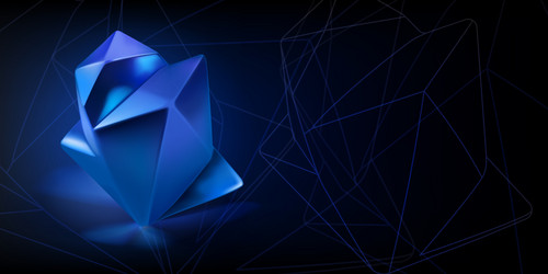 abstract background with low poly 3d shape vector image