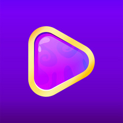 game button in 2d style on colorful background vector image