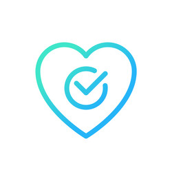 Heart checkup pixel perfect gradient linear ui vector