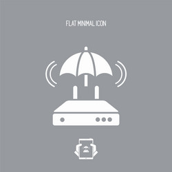 secure network - minimal icon vector image