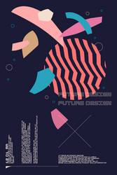 a composition with abstract elements in popular vector image