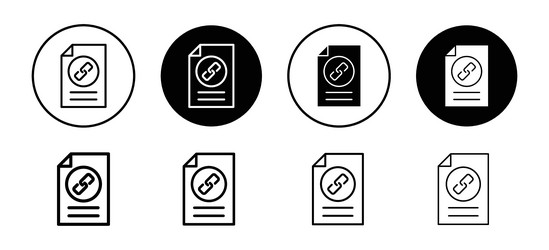 document link icon set collection for web vector image