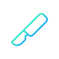 scalpel pixel perfect gradient linear ui icon vector image