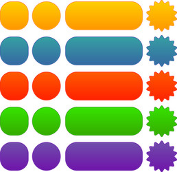 button banner badge shapes in different color vector image