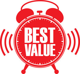 Red Alarm Clock - Value Display vector image