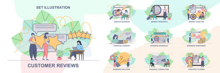 set of web page design templates for business vector image