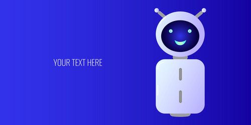 chatbot assistant form robot with ai 3d vector image