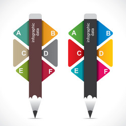 Creative triangle ion pencil infographic concept vector