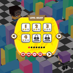 Game ui menu application mobile app vector