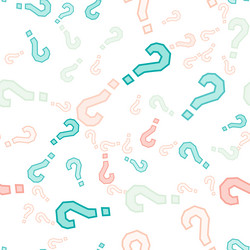 quiz seamless pattern question marks doubt faq vector image