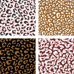 Seamless leopard pattern design animal pink and b Vector Image