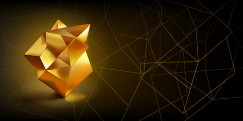 abstract background with low poly 3d shape vector