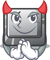 devil button k on a character computer vector image