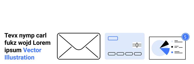 email card payment and analytics visualization vector image