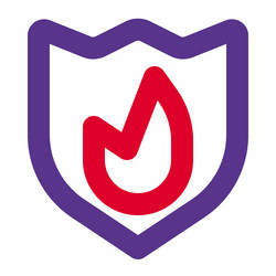 firewall used to secure network vector image