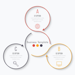 Linear Step Infographic Element vector image