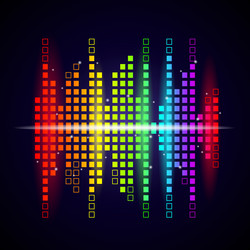 Music waves background colored equalizer shapes vector