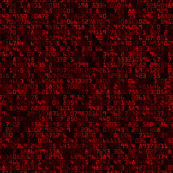 random symbols seamless pattern red numbers vector image