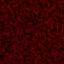 random symbols seamless pattern red numbers vector