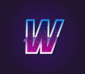 Retro Sci-Fi Font - 80s Universe vector image
