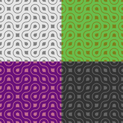 set of abstract geometric seamless patterns vector image