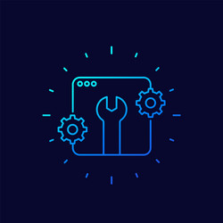 web website optimization line icon vector image