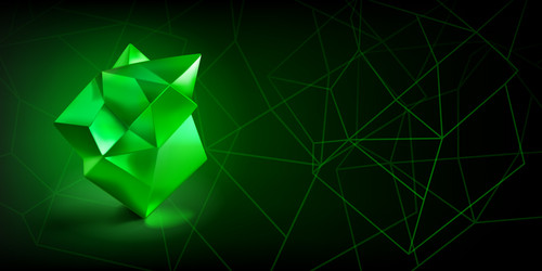 abstract background with low poly 3d shape vector image
