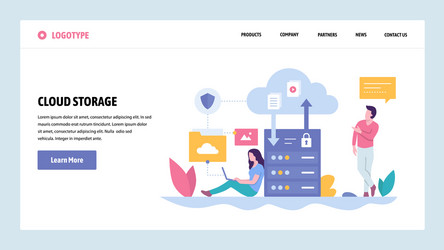 Cloud Gradient Website Template vector