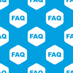 faq hexagon pattern vector image