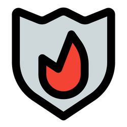 firewall used to secure network vector image